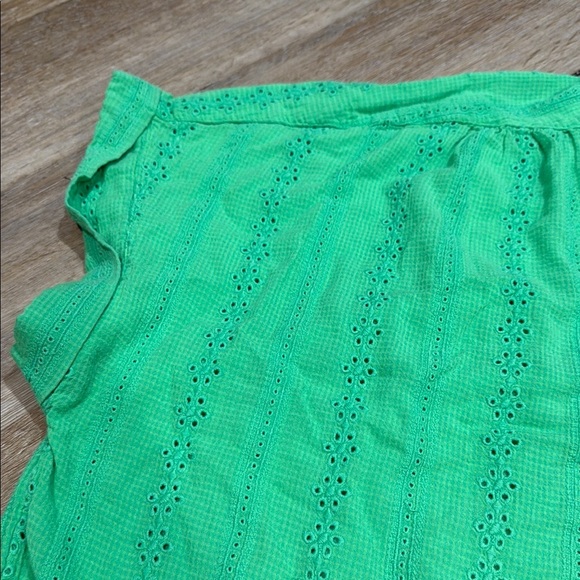 Lane Bryant Size 28 Green Boxy Blouse with Cuffed Sleeves - Picture 9 of 14